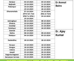 Passing & Driving dates OCT 2024