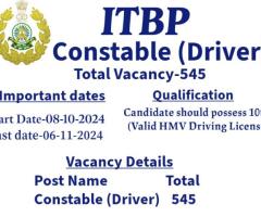 ITBP CONSTABLE (DRIVER) JOBS 2024